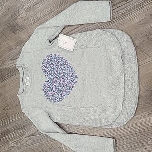 ColorTree Sequins Heart Knit Sweater Size Medium 10/12
